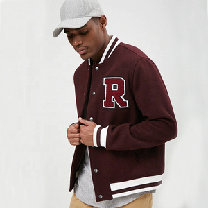 Chaqueta de invierno con parche de chenilla a precio de fábrica, ropa informal personalizada, chaqueta universitaria para hombre - Product Image 1