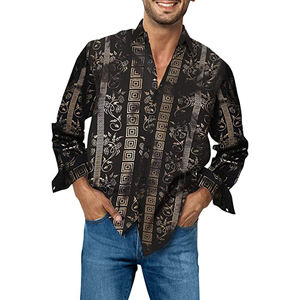 Chemise habillée décontractée pour homme à manches longues, coupe classique, 100 % coton, popeline infroissable - Product Image 1