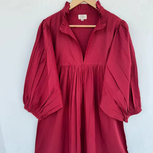 Femmes filles imprimé pur coton Maxi robe indien bloc imprimé décontracté été soirée à la mode en gros longue Midi en vrac - Product Image 1