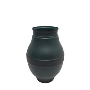 Juego de 3 floreros de hierro, maceta de estilo moderno con textura de madera verde para decoración del hogar y decoración navideña - Product Image 2