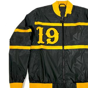 เสื้อแจ็คเก็ตบอมเบอร์แบบสะท้อนแสง 3M สีดำ แบบกลับด้านได้ สำหรับกลุ่มพี่น้องนักศึกษากรีก  แบบ unisex  ซิปด้านหน้า กันน้ำ สไตล์สตรีทแวร์ - Product Image 3