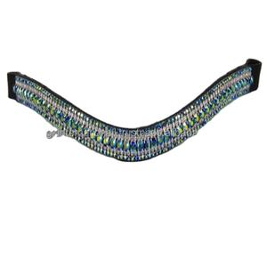 Chaîne en métal émeraude AB en cristal clair, 5 lignes, en cuir véritable de cheval, boucles personnalisées - Product Image 1