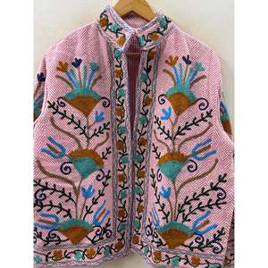 เสื้อแจ็กเก็ตผ้าฝ้ายปักลายรูปก้างปลาอิสฟาฮานสำหรับฤดูใบไม้ผลิ - Product Image 1