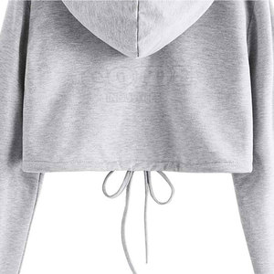 Ropa de moda Transpirable Mujeres Crop Top Sudaderas con capucha Uso al aire libre Superventas Mujeres Crop Top Sudaderas con capucha - Product Image 4