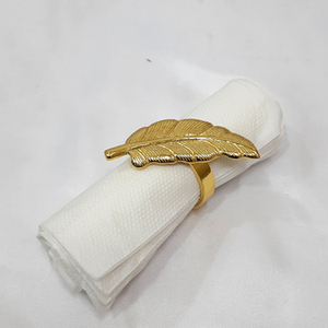 Aluminium Métal Forme Unique Plaqué Or Rond de Serviette Style Fantaisie Luxe Fait Main Vente Chaude Excellente Qualité - Product Image 1
