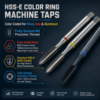 DIN 371 DIN 376 HSS E M35 Kobalt Color Ring Machine Screw Taps untuk Pembuatan Ulir pada Baja Tahan Karat Inox Aluminium