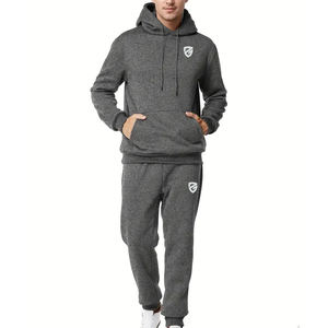 Meilleur haute qualité hiver imprimé hommes Streetwear survêtements tricotés vêtements d'extérieur évasés 100% coton - Product Image 1