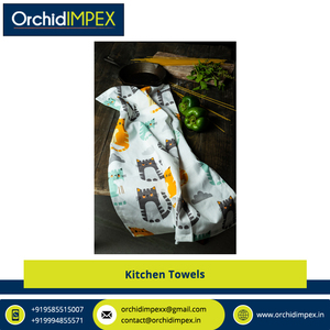 Toalla de cocina estampada de algodón 100% de la mejor calidad de secado rápido Terry tamaño personalizado al por mayor suministro de Exportador - Product Image 2