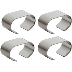 Anneau de serviette en acier inoxydable, accessoires de table pour la vaisselle, anneau de serviette en acier inoxydable - Product Image 1