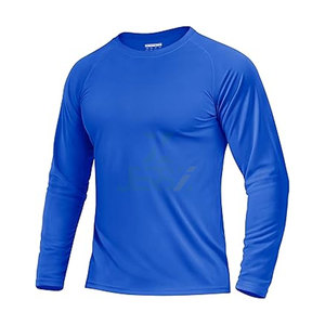 เสื้อกันแดด UPF 50 + สำหรับผู้ชายแขนยาวแห้งเร็วป้องกันการผดผื่นแบบ SPF น้ำหนักเบามีการพิมพ์ซับลิเมชันด้วยความชื้น - Product Image 1