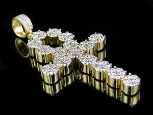 Moissnaite personnalisé diamant croix jésus pendentif superbe entièrement glacé VVS diamant bijoux en argent pour hommes femmes - Product Image 5