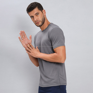 เสื้อกีฬาสีเทา ระบายเหงื่อ เสื้อฟิตเนส เสื้อยืดผู้ชาย เสื้อยืดออกกำลังกาย เสื้อท็อปสำหรับออกกำลังกาย - Product Image 3