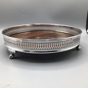 <b>Set</b> of 4 Premium Quality Stainless Steel Serving Tray with Customized Shape & Size Antique Finish Steel Serving Tray for <b>Tea</b> - Product Image 5