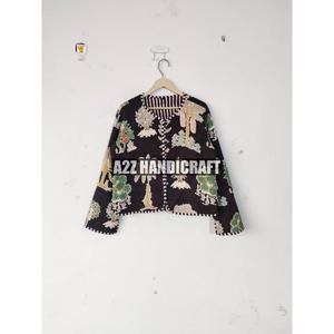Nouvelle veste imprimée pour femmes, style nouveau, veste matelassée patchwork, veste à fleurs, veste de soirée pour femmes, cadeau pour femmes, cadeau de Noël - Product Image 2