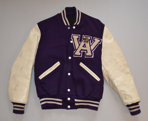 แจ็กเก็ตเบสบอลผ้าขนแกะสำหรับผู้ใหญ่แจ็กเก็ตเบสบอลแบบเลตเทอร์แมนขนาด XL - Product Image 2