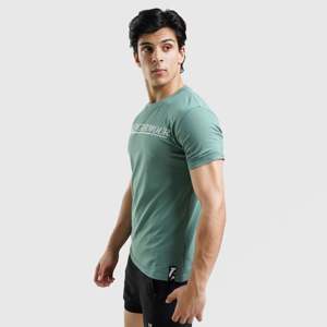 M124 Short Sleeves Tee in Green 100% Cotton and <b>Bamboo</b> Fiber <b>Screen</b> Print Discharge Print Silk <b>Screen</b> Print Jersey Fabric - Product Image 3
