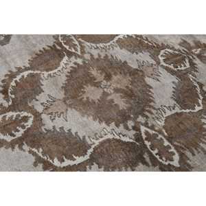 Vintage Turkish Rug, Oversize 6.8x10.5 ft (206x320 cm) Rug, <b>Brown</b> Plants & trees <b>Wool</b> Rug - Product Image 5