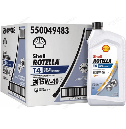 Rotella T4 Triple Protection 15W-40 6 Pack 1 Quart 550049483 Premium Lubricant for Optimal Performance Auto Parts Image 1