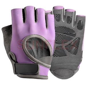 Professional Half-<b>Finger</b> Leather Gloves for Weight Lifting Stylish with Wrist Protection Hot Sale Gym Item - Product Image 1