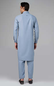 Shalwar Kameez Islámico Étnico Casual Reversible de Algodón para Hombre 2025, Vestido Pakistaní Transpirable, Elegante y Personalizable de Alta Calidad - Product Image 4