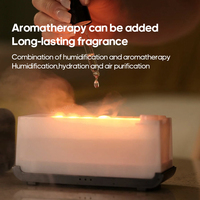 Diffuseur d'arômes à flamme 120 ml, mini humidificateur ultrasonique pour la maison, diffuseur d'huiles essentielles