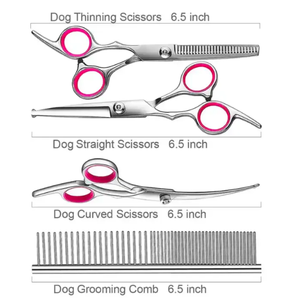 ชุดกรรไกรตัดขนสุนัขกรรไกรตัดขนสุนัขแบบตรงโดย anaif - Product Image 5