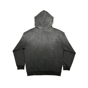 Sweat à capuche zippé personnalisé de luxe poids lourd taille plus appliqué broderie couture patch délavé à l'acide - Product Image 2