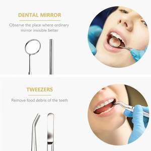 3Pcs Dental Tools Pick Oral Care <b>Kit</b> Stainless Steel Mirror Hygiene Probe Set 2026 - Product Image 4
