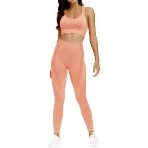 Ensemble de yoga et fitness pour femmes, legging taille haute, ensemble de yoga, soutien-gorge de sport pour la course à pied et la gym, vêtements de sport pour femmes avec logo personnalisé, service OEM - Product Image 2