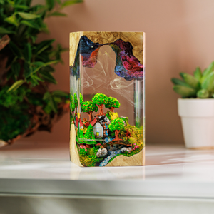 Lámpara de Anime, Lámpara de Resina Epoxi, Lámpara de Resina Epoxi Personalizada, Lámpara de Arte de Madera y Resina, Luz Nocturna Personalizada, Regalo Hecho a Mano, Regalo de Navidad - Product Image 3