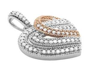 Colgante de Joyería Hip Hop de Lujo con Doble Corazón de Moissanita VVS1, Chapado en Oro Cristiano, con Incrustaciones de Diamantes - Product Image 5