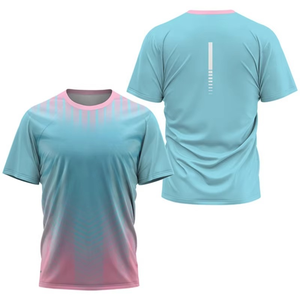 Ropa deportiva Camisetas de moda Verano Correr al aire libre Fitness Transpirable Manga corta Carta Bádminton Entrenamiento O-cuello Gimnasio Tops - Product Image 1