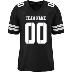 Camisetas de fútbol americano OEM, malla de poliéster de secado rápido, transpirable, estampado por sublimación, manga, rayas, ropa de equipo universitario de talla grande - Product Image 3