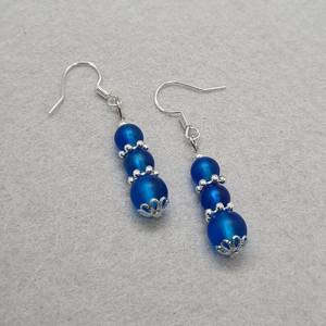 Boho ต่างหูลูกปัดด้วยการออกแบบสีฟ้าครามแอนดี้ cascading Fringe, เครื่องประดับของขวัญที่ไม่ซ้ำกัน - Product Image 6