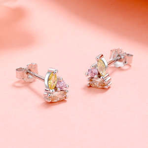 Orecchini a Perno con Cristalli Swarovski Multicolore - Product Image 2