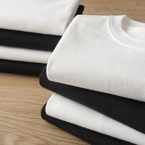 เสื้อทีเชิ้ตโอเวอร์ไซส์สำหรับผู้ชายเสื้อยืดพิมพ์โลโก้น้ำหนัก100% ไหล่ตกเสื้อยืด300 GSM สำหรับผู้ชายจัดส่งแบบ DP - Product Image 6