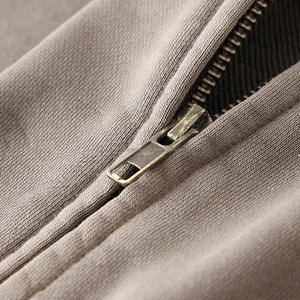 Custom Logo Sports Active Wear Women's Hoodies High Quality Cotton Fleece Oversized Fit Full Zip Up Thumbholes <b>Crop</b> <b>Top</b> Hoodie - Product Image 6