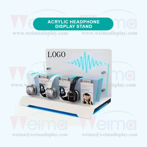 Cao cấp acrylic headphone đứng phong cách hiện đại tai nghe Rack hiển thị cho cửa hàng kệ hoặc chơi game thiết lập - Product Image 3