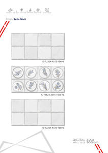 Azulejos de cerámica premium de 300x600 mm para baño y cocina, con acabado brillante, mate o con efecto de azúcar tallado, para espacios interiores elegantes. - Product Image 4