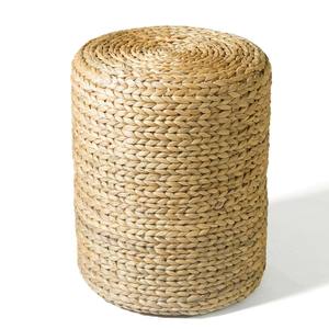 Poufs de luxe en jacinthe d'eau naturelle faits à la main, tabourets en osier et en paille les plus vendus pour la décoration de la pièce - Product Image 2