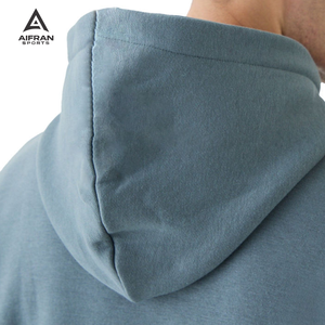 Sudadera con Capucha AIFRAN, Logotipo Personalizado, 100% Algodón, Gruesa, para Hombre, Estilo Urbano, Lisa, de Alta Calidad - Product Image 3
