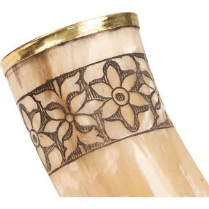 Cuerno para beber de búfalo personalizable, perfecto para fiestas de cuerno vikingo con temática de Thor y auténticos coleccionistas de mitología nórdica - Product Image 4