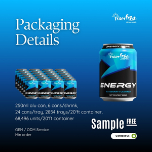 Caja de bebidas energéticas con sabor a arándano de 250ml-Fabricante y proveedor mayorista de Vietnam bajo en grasa - Product Image 4