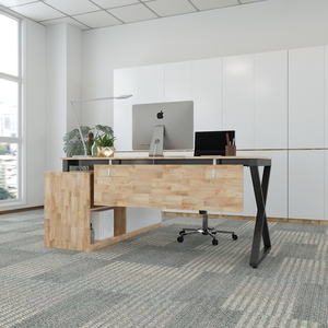 XConcept Executive <b>Desk</b> HBXC022 Modern & Contemporary Design 160x150 Assembly Required for Office Bedroom or <b>Study</b> - Product Image 3
