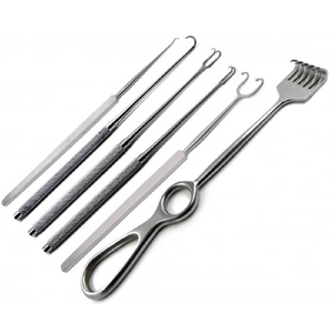 Aiguille de suture vulvaire Buhner 30 cm en acier inoxydable, manuelle, réutilisable, haute qualité, pour usage vaginal, bovin et hospitalier - Product Image 1