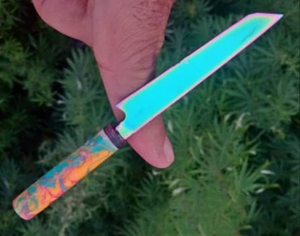 Mini cuchillo en miniatura de acero damasco Tang completo personalizado de alta calidad mango de madera respetuoso con el medio ambiente para cumpleaños Año Nuevo Día de San Valentín - Product Image 2