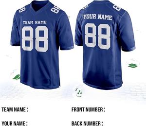 Maillot de football américain personnalisé sublimé respirant grande taille à manches courtes avec logo frontal - Product Image 6