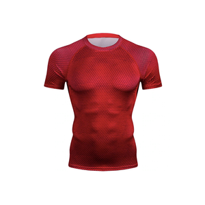 Camiseta de compresión para hombre, tela elástica transpirable, fitness, deportes, gimnasio, ropa para correr - Product Image 1