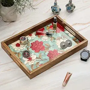Muestra de bandeja elegante de madera diseñada a mano con juego de utensilios de comedor sostenible y decoración para el hogar, la Oficina y la cocina - Product Image 5