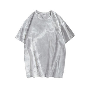 Custom <b>Men</b> Hip Hop Tie-Dye 100% Cotton Breathable <b>T</b>-<b>Shirt</b> Hem All Over Print Short Sleeve Summer Wholesale - Product Image 3